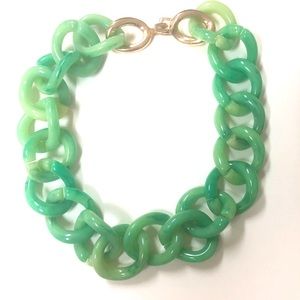Green Chain Choker Necklace